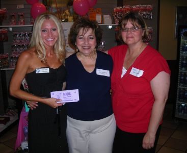 Carey at Senior Companions - Macomb County Commissioner Carey Torrice with Mary Ann Spisak and Kathy Stanford donating National Coney Island gift certificates during Senior Companions Celebrity Server Night at Big Boys on Hall Road