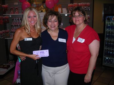 Carey at Senior Companions - Macomb County Commissioner Carey Torrice with Mary Ann Spisak and Kathy Stanford donating National Coney Island gift certificates during Senior Companions Celebrity Server Night at Big Boys on Hall Road