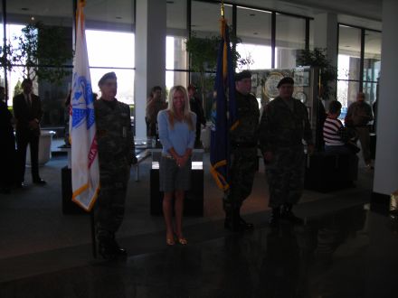 VVA Color Guards - Carey Standing in the line up with the Chapter 154 VVA Color Guard Point Team.