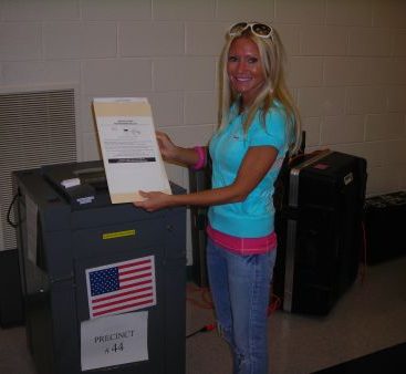 County Executive - Carey Torrice exercises her right to vote on May 6