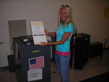 County Executive - Carey Torrice exercises her right to vote on May 6