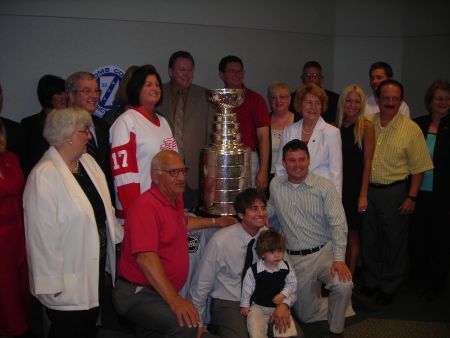 Stanley Cup at BOC - The Commissioners pose proudly with the Stanley Cup.