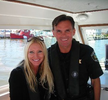 Marine Safety - Carey Hangs out with Sheriff Hackel while riding along Lake St. Clair working on a Police case.