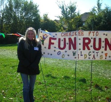 Fun Run at Cherokee - Carey volunteers at Cherokee  Elementary for the Fun Run event.