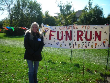 Fun Run at Cherokee - Carey volunteers at Cherokee  Elementary for the Fun Run event.