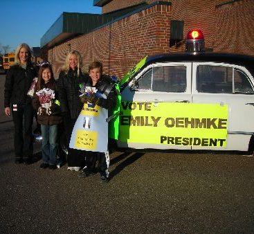 5th Grade Student Council - Emily Oehmke is running for President for the 5th grade Student Council position.  Carey Torrice was so inspired by Emily