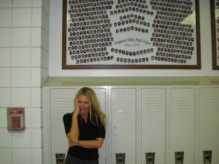 High School Memories - Carey visits her High School to connect with teenagers and sees her picture in the hallway.