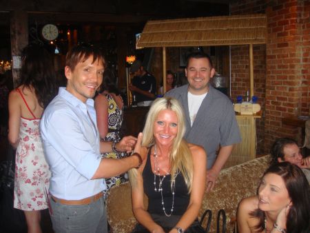 Carey with Ken Paves - The fabulous Ken Paves brushes the Commissioners hair at a posh Hollywood party in Michigan.  Ken Paves owns a salon right in Clinton Twp.