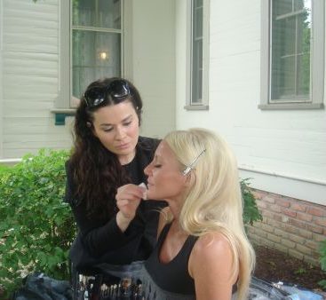 Vitl skin care is amazing - Carey gets her make-up done by a very talented artist.