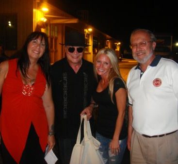 Carey with Mitch Ryder - Carey Torrice poses backstage with Detroit singer Mitch Ryder