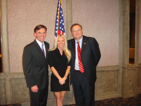 Carey with Sheriff and Judge - Carey poses with Macomb County Sheriff Mark Hackel and his brother
