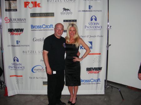 COTS Fundraiser - Carey supports COTS!  Carey poses with her friend John P. Lauri at The new home of J. Lauri Filmworks at Stage 3.