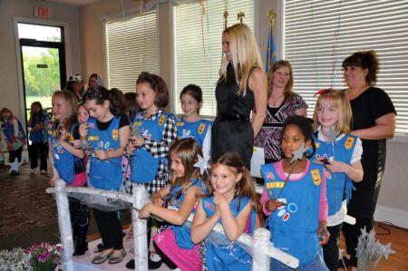 Girl Scout Bridging - Carey Torrice bridges the girl scouts as a guest speaker in Macomb Twp. at Sycamore Hills.