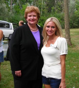 Carey and U.S. Senator Stabenow - Macomb County Commissioner Carey Torrice with U.S. Senator Debbie Stabenow